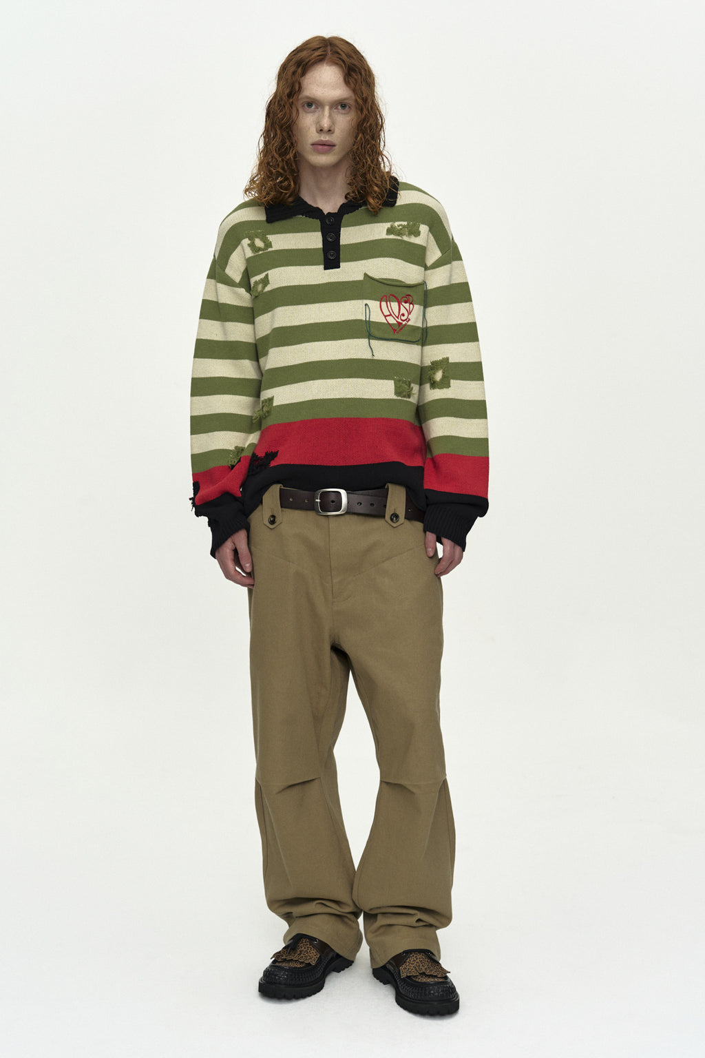 Andersson Bell - Stripe Damaged Polo Sweater (Multi) product image 7 | TRAB K-Fashion Australia