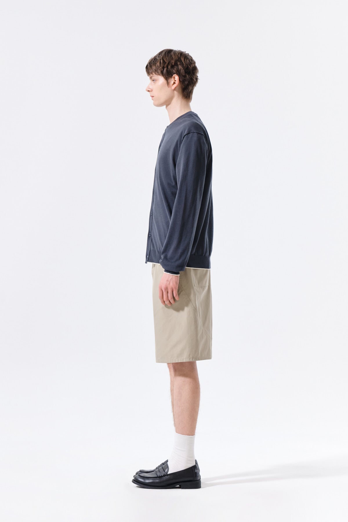 Matin Kim - Back Logo Sheer Cardigan (Charcoal) product image 7 | TRAB K-Fashion Australia