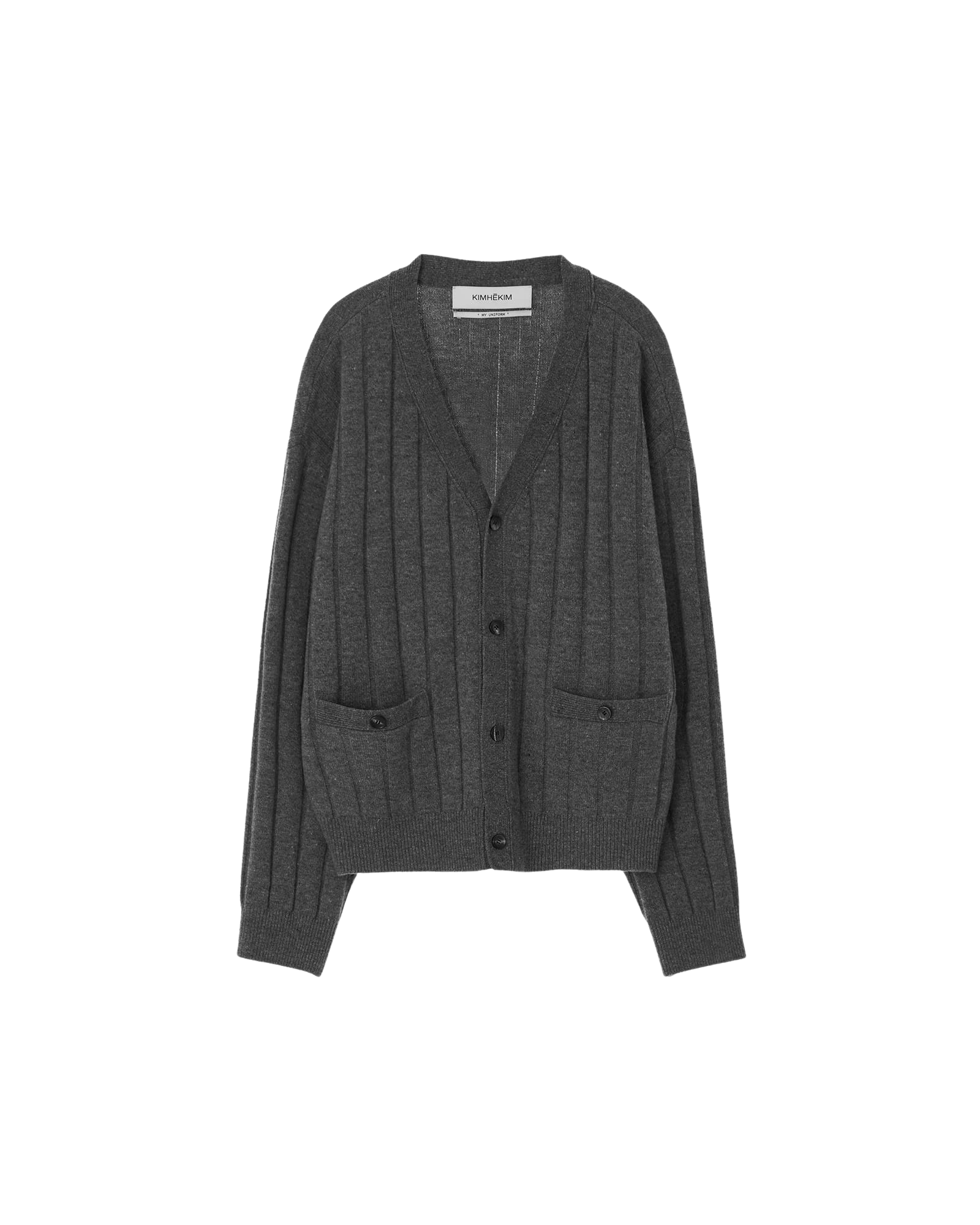 Kimhe Kim - V-Neck Cardigan (Dark Grey) product image 9 | TRAB K-Fashion Australia