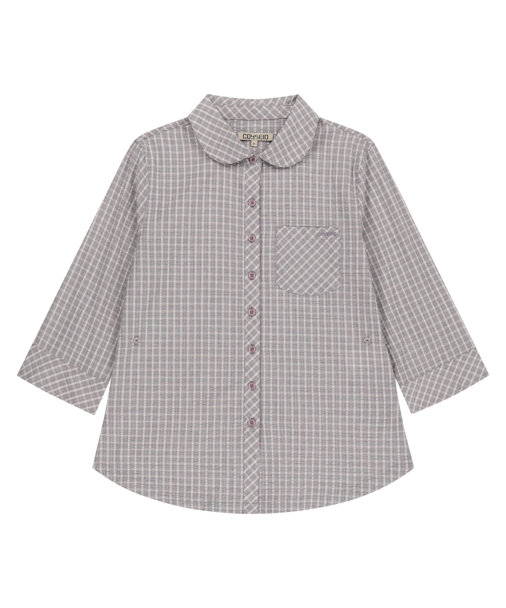 Coyseio - Round Collar Capri Shirt (Ash Pink) product image 1 | TRAB K-Fashion Australia