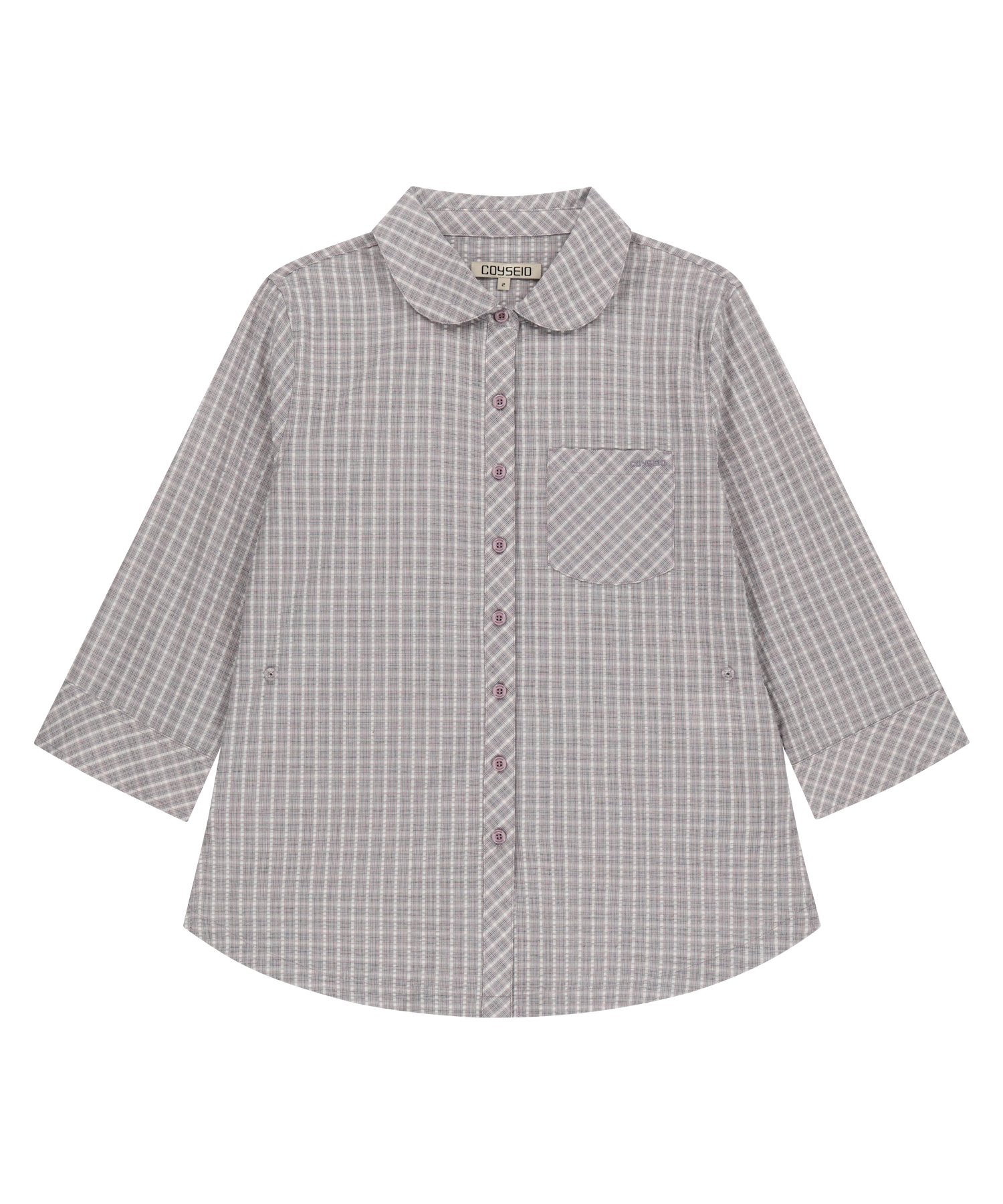 Coyseio - Round Collar Capri Shirt (Ash Pink) product image 1 | TRAB K-Fashion Australia