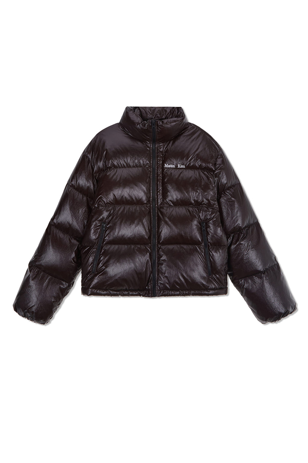 Matin Kim - Small Logo Volume Down Jumper (Dark Brown) product image 1 | TRAB K-Fashion Australia