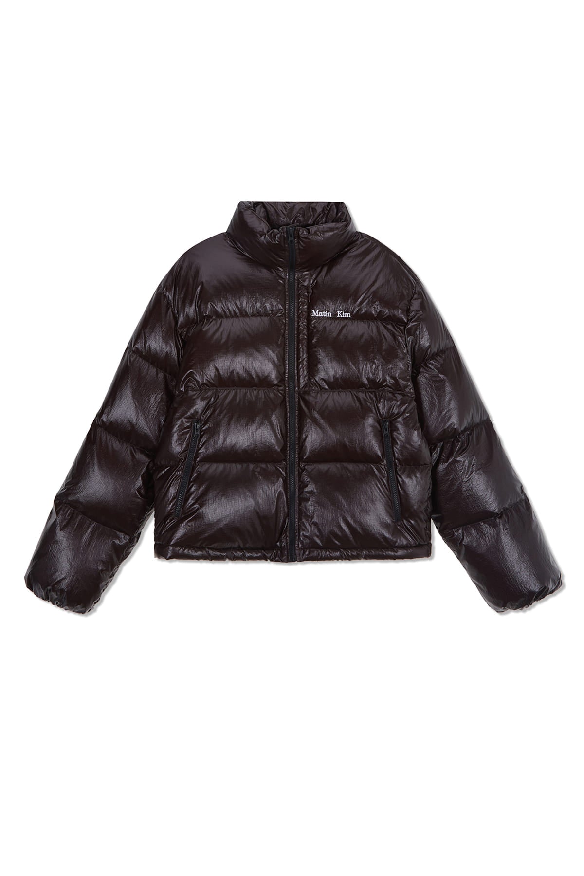 Matin Kim - Small Logo Volume Down Jumper (Dark Brown) product image 1 | TRAB K-Fashion Australia
