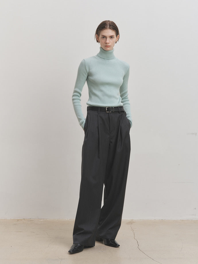 Tonywack - Slim-Fit Ribbed Turtleneck (Mint) product image 5 | TRAB K-Fashion Australia