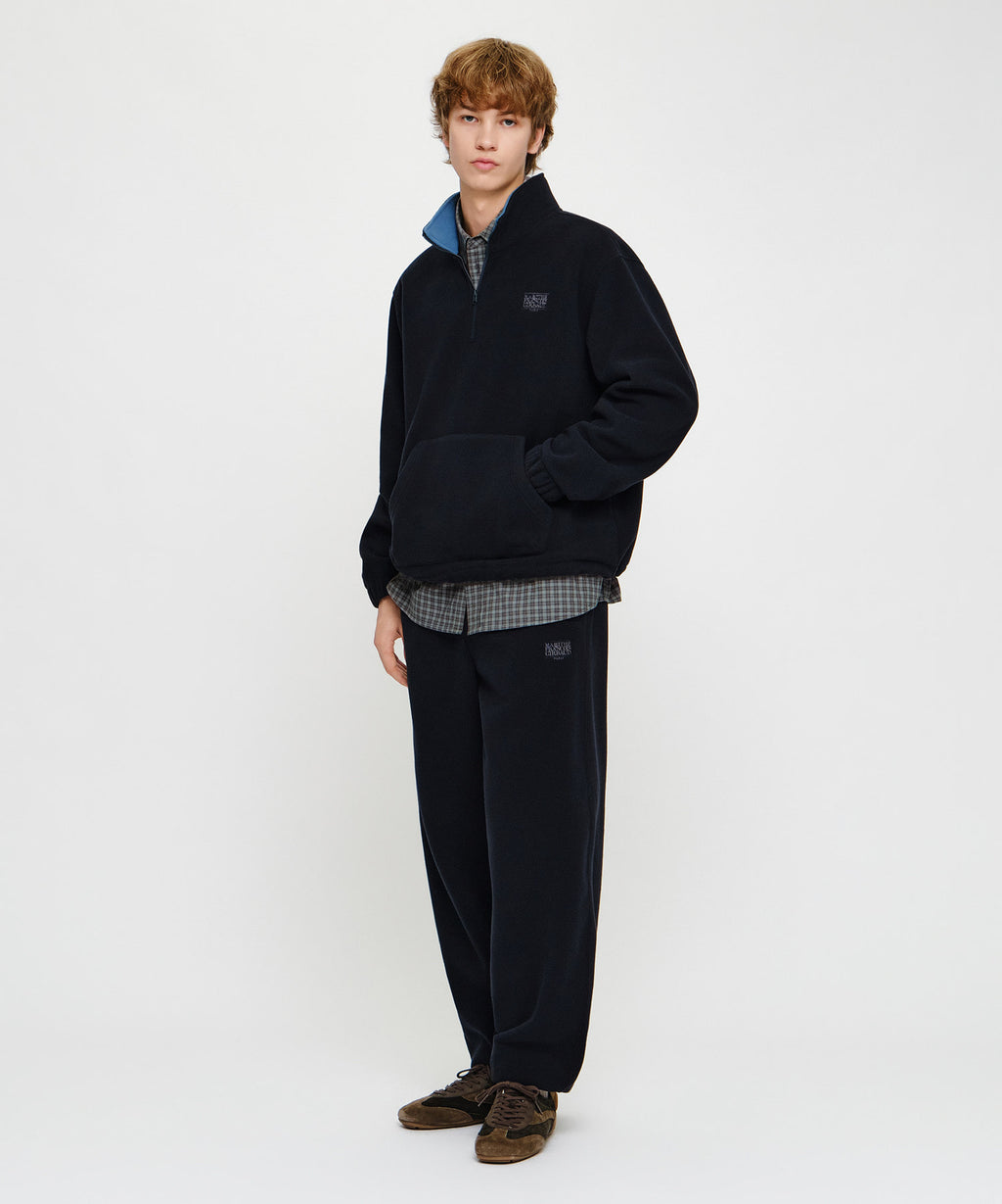 Marithe & Francois Girbaud - Classic Logo Fleece Joggers (Dark Navy) product image 3 | TRAB K-Fashion Australia
