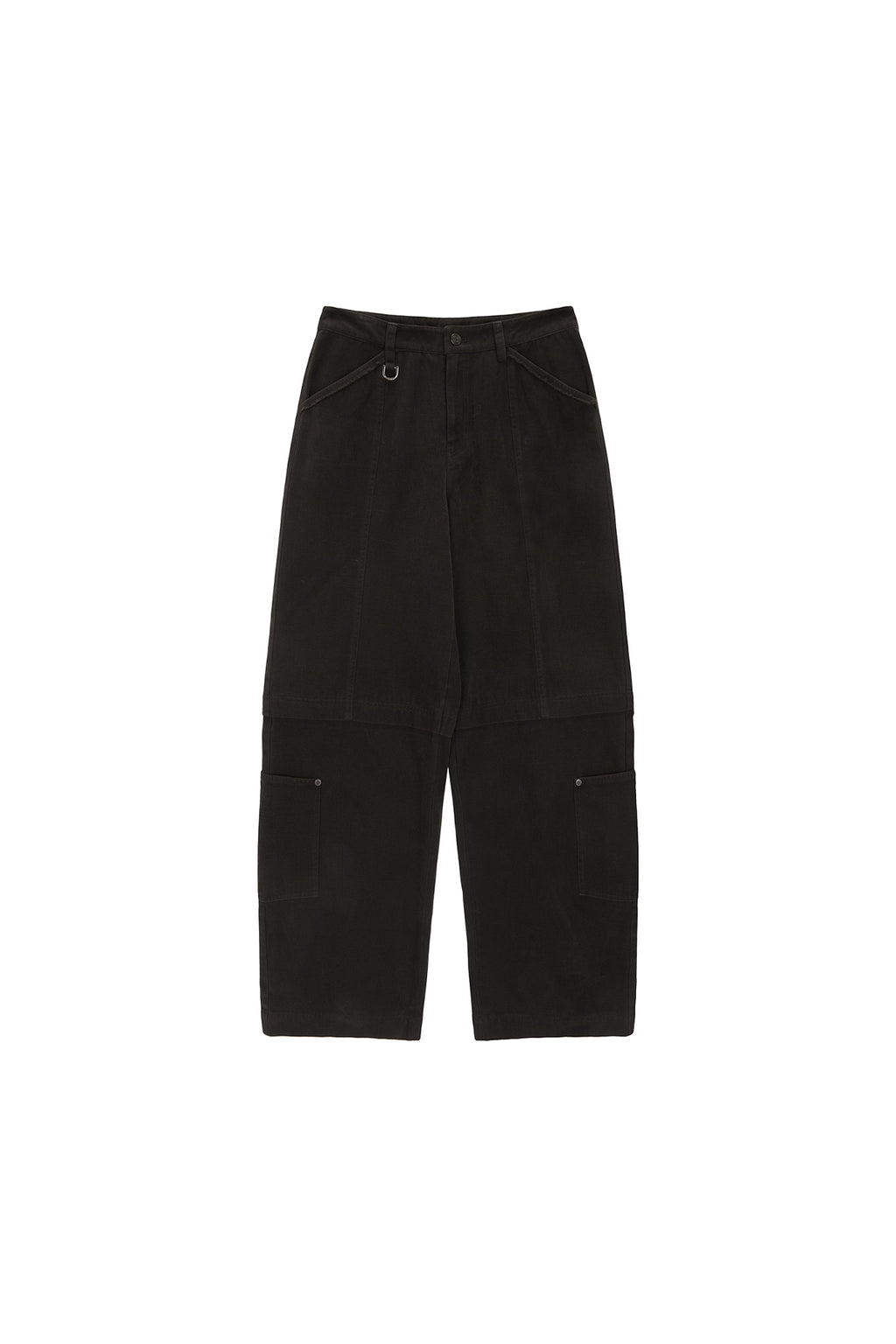 Matin Kim - Patch Pocket Washed Cargo Pants (Dark Khaki) product image 1 | TRAB K-Fashion Australia