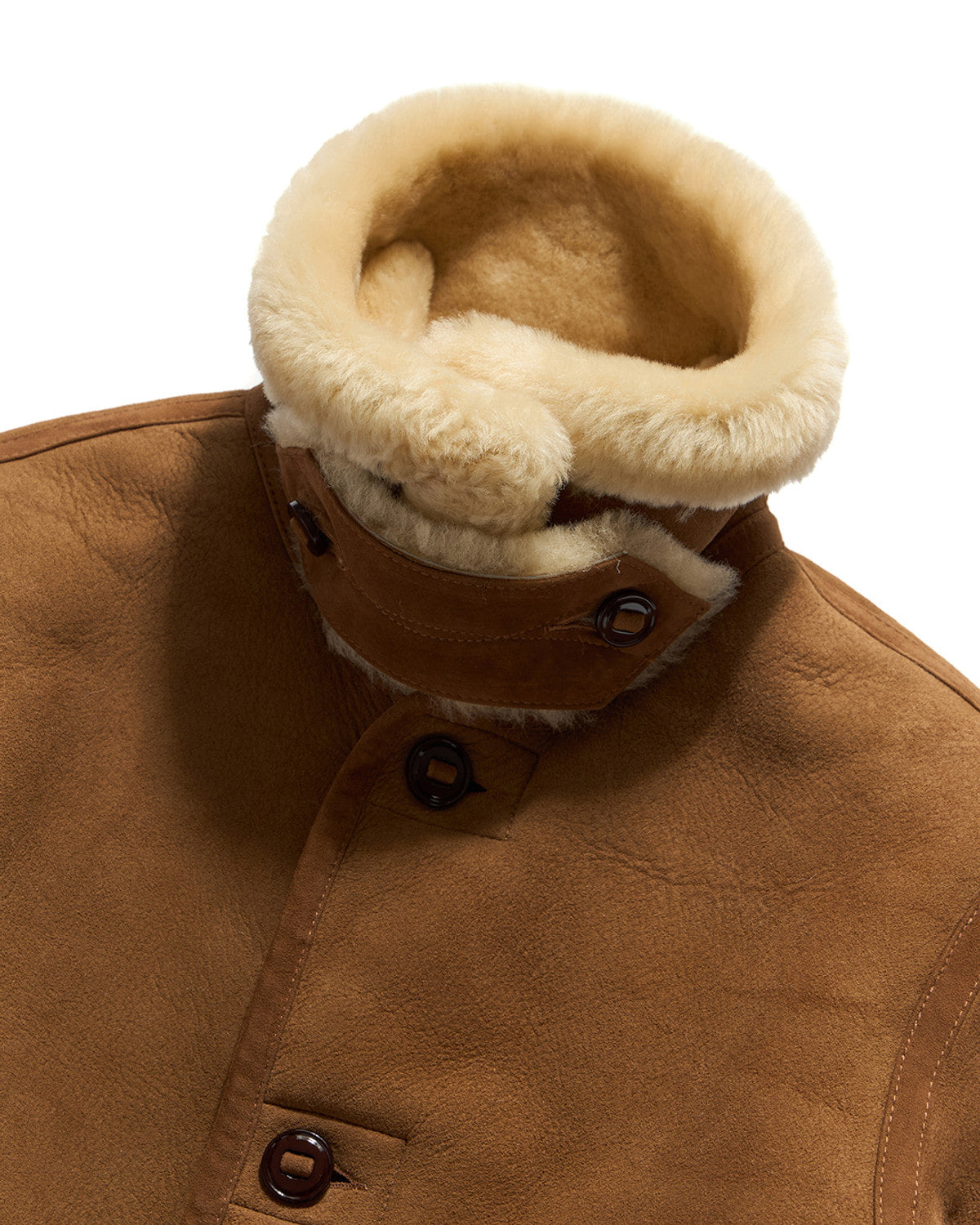 Eastlogue - Shearling Lumberjack Mouton Work Shirts (Beige Suede) product image 6 | TRAB K-Fashion Australia
