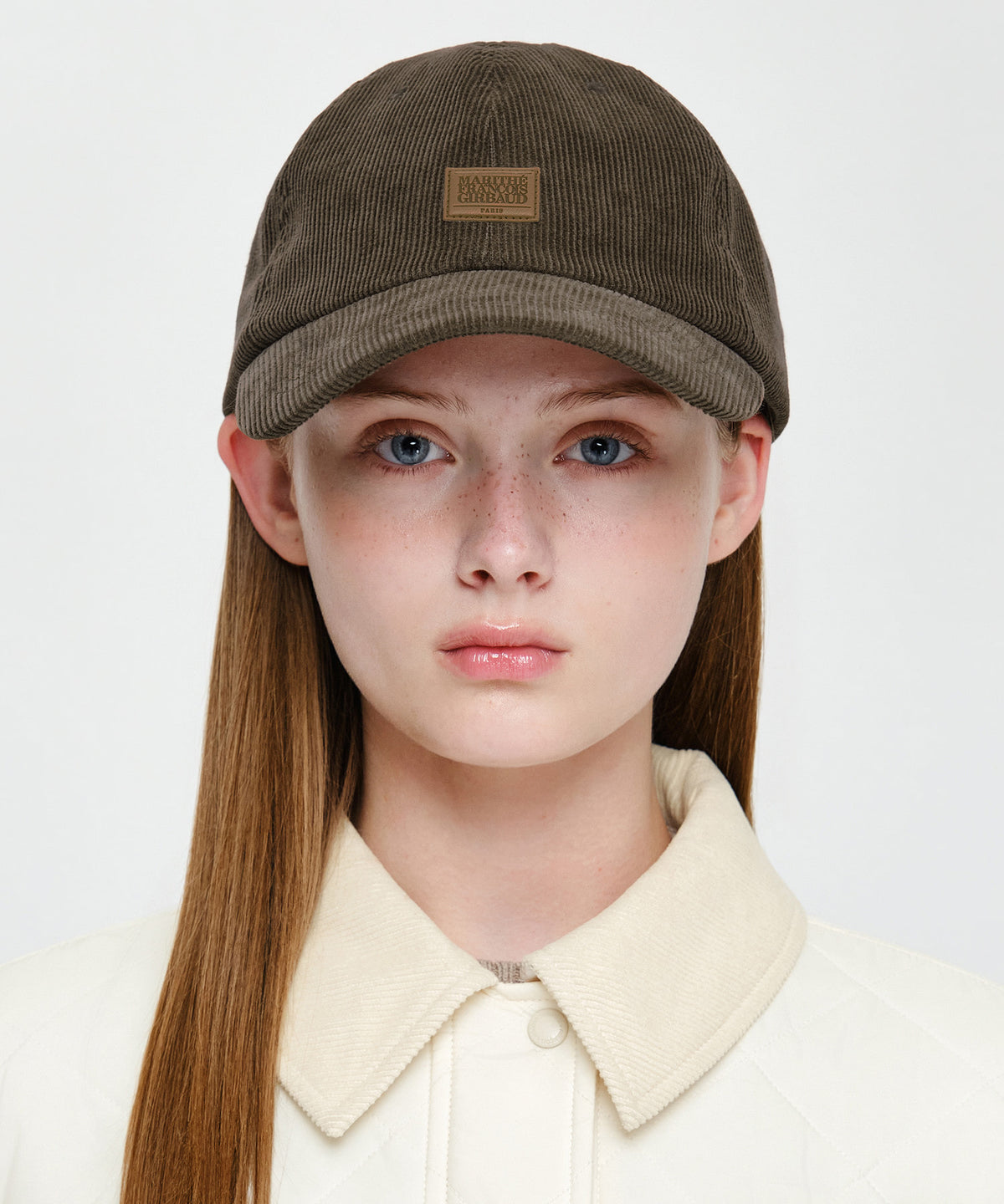 Marithe & Francois Girbaud - Corduroy Micro Classic Logo Patch Covered Cap (Brown) product image 5 | TRAB K-Fashion Australia