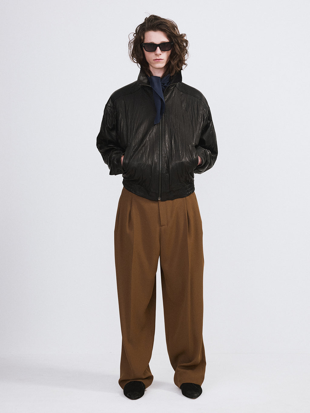 Recto - High-Neck Leather Jumper (Black) product image 2 | TRAB K-Fashion Australia