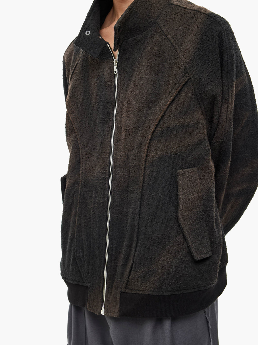 Jiyong Kim - Sun-Bleached High Neck Blouson (Black) product image 7 | TRAB K-Fashion Australia