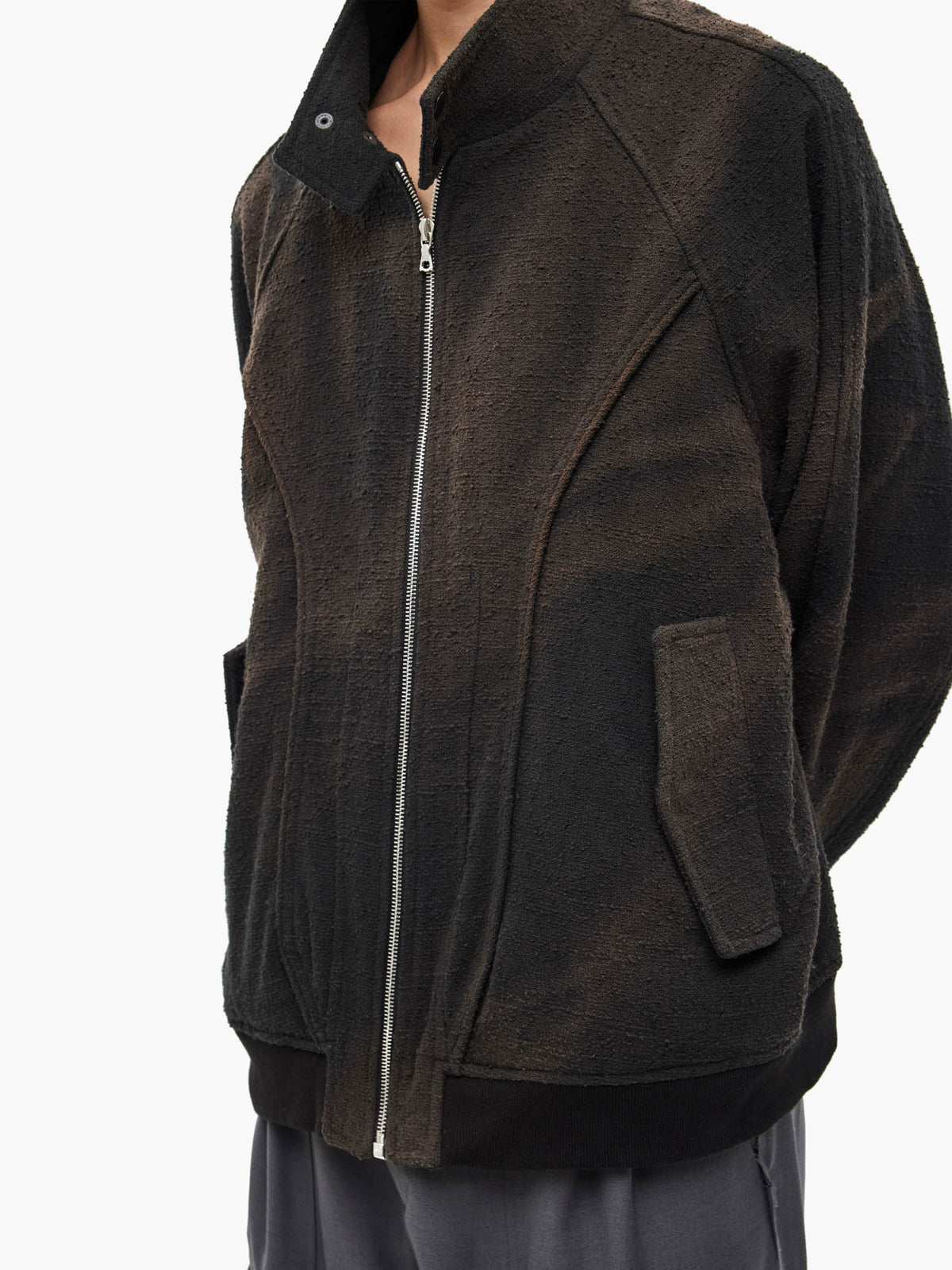 Jiyong Kim - Sun-Bleached High Neck Blouson (Black) product image 7 | TRAB K-Fashion Australia
