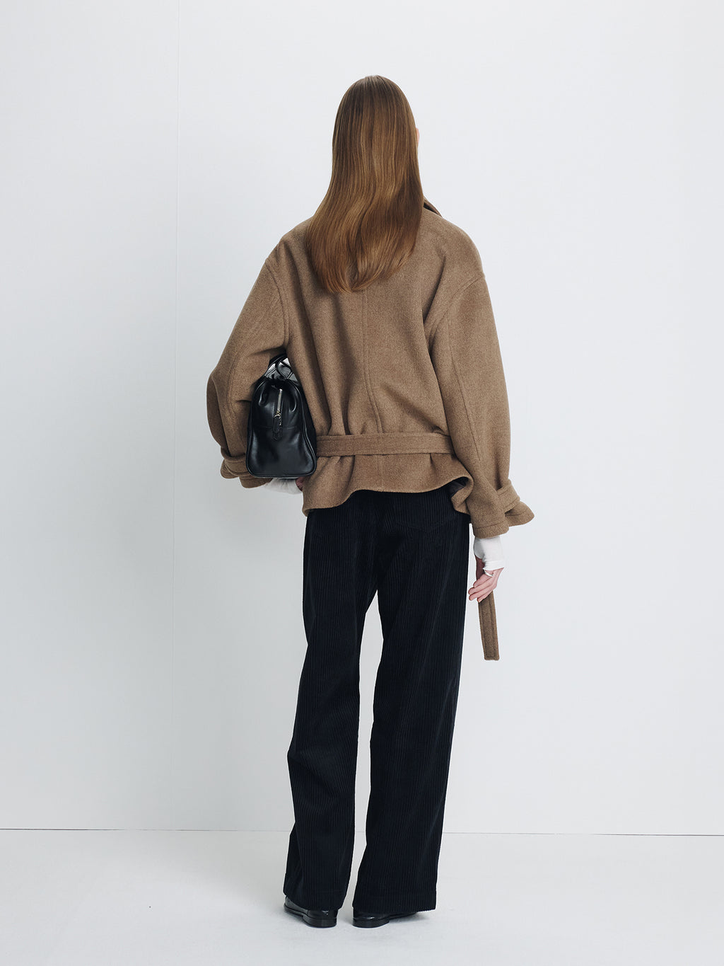 Tonywack - Wool Asymmetrical Short Coat (Olive Brown) product image 3 | TRAB K-Fashion Australia
