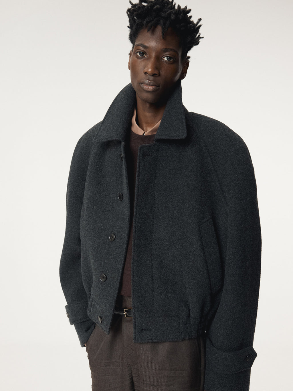 Recto - Reglan Sleeves Wool Jumper (Charcoal Grey) product image 7 | TRAB K-Fashion Australia