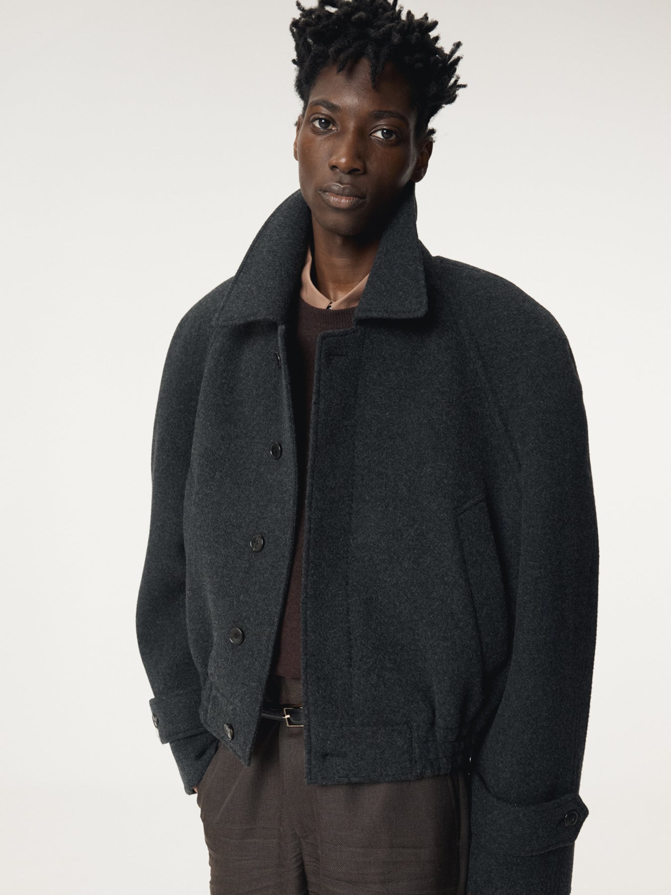 Recto - Reglan Sleeves Wool Jumper (Charcoal Grey) product image 7 | TRAB K-Fashion Australia