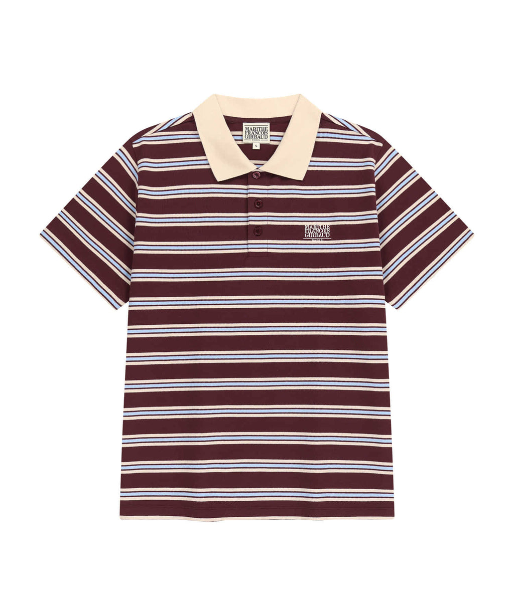 Marithe & Francois Girbaud - Small Classic Logo Pk Collar Tee (Stripe) product image 2 | TRAB K-Fashion Australia