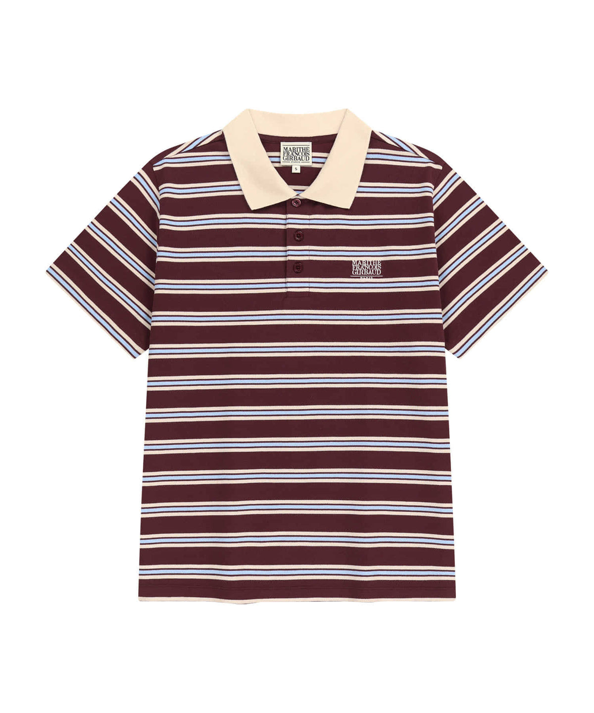 Marithe & Francois Girbaud - Small Classic Logo Pk Collar Tee (Stripe) product image 2 | TRAB K-Fashion Australia