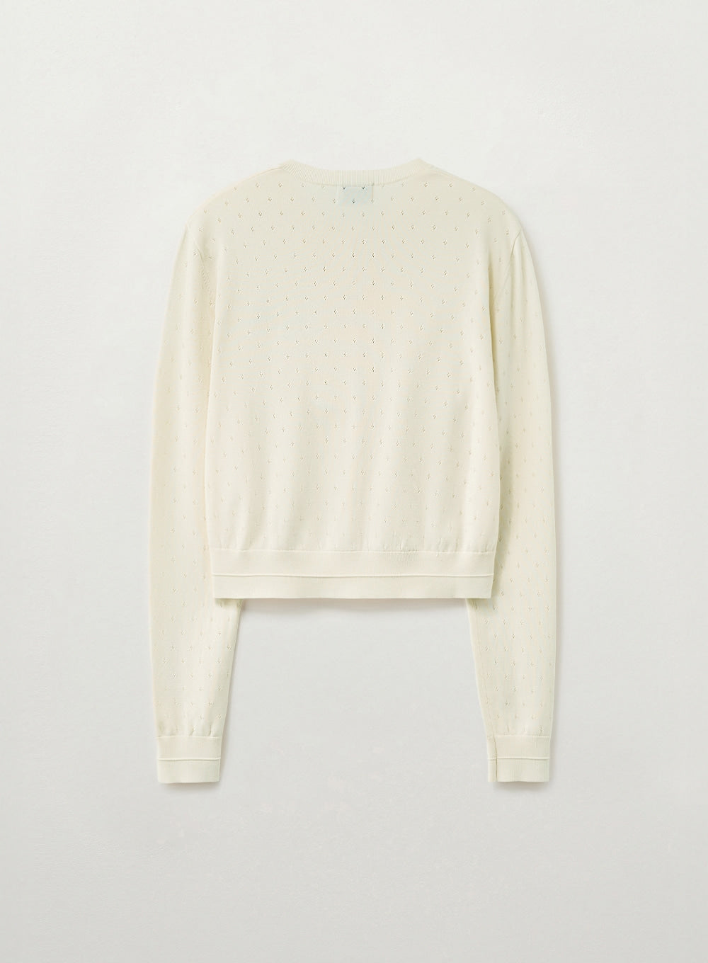 Satur - (W) Pointel Crewneck Cardigan (Cream) product image 2 | TRAB K-Fashion Australia