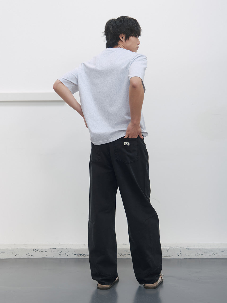 Kijun - Double Waist 5-Pocket Pants (Black) product image 5 | TRAB K-Fashion Australia
