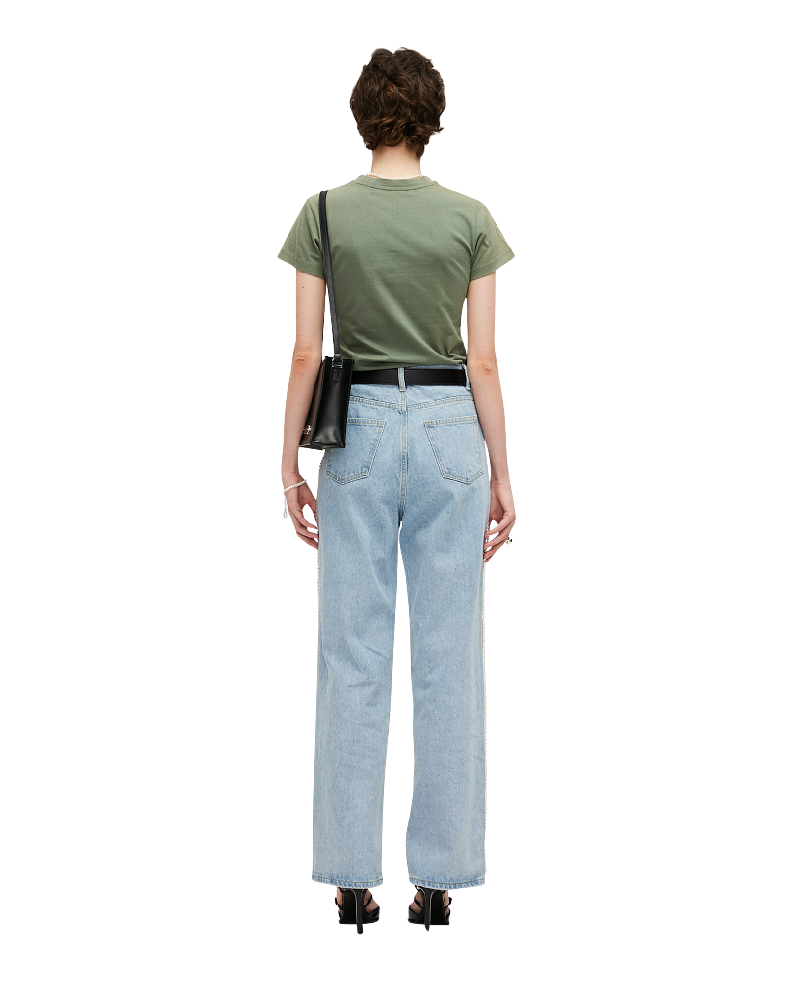 Kimhe Kim - Pearl Embellished Wide Leg Denim Pants (Sky Blue) product image 9 | TRAB K-Fashion Australia