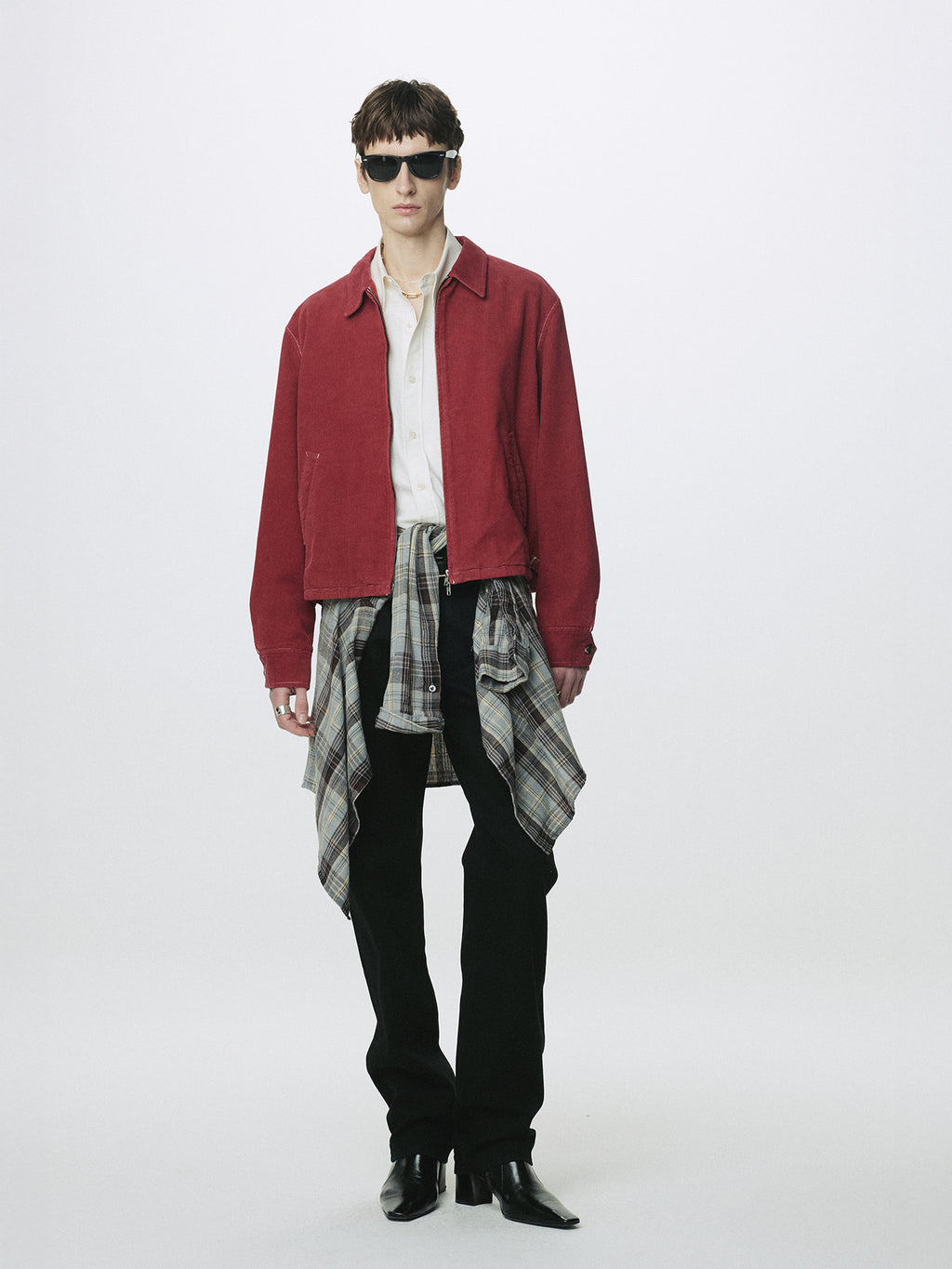 Tonywack - Garment Dyed Corduroy Zip Jacket (Faded Red) product image 2 | TRAB K-Fashion Australia