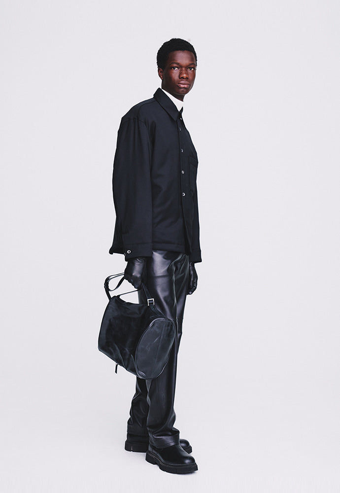 Tonywack - Hard Twist Wool Padded Shirt Jacket (Black) product image 3 | TRAB K-Fashion Australia