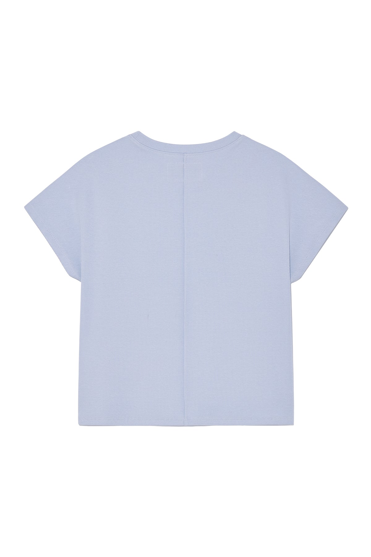 Matin Kim - Pintuck Layered Slim Crop Top (Light Blue) product image 2 | TRAB K-Fashion Australia