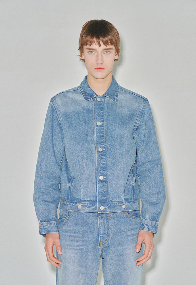 Tonywack - Constructed Pleats Denim Jacket (Faded Vintage Blue) product image 3 | TRAB K-Fashion Australia