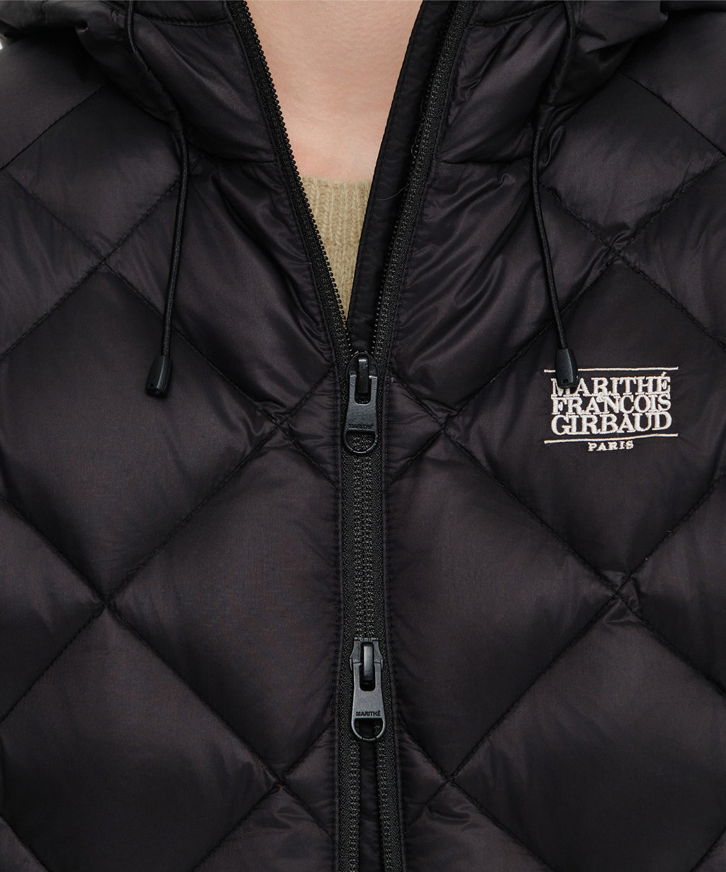 Marithe & Francois Girbaud - Hooded Lightweight Down Jacket (Black) product image 4 | TRAB K-Fashion Australia