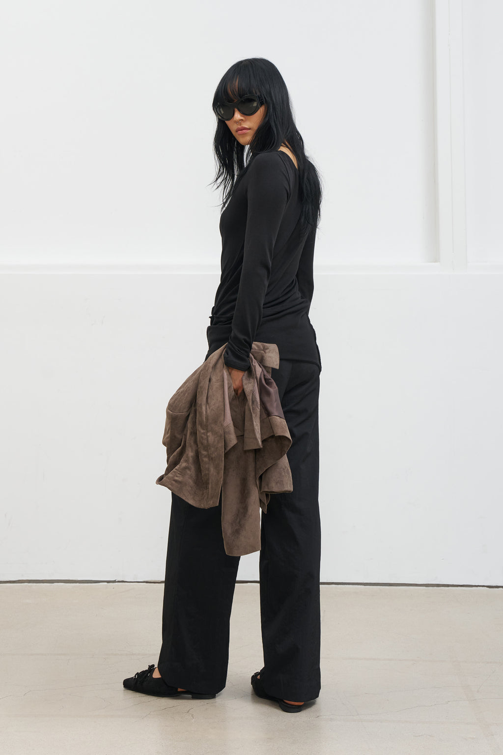 Deinet - Layered Halter Neck Long Sleeve (Black) product image 5 | TRAB K-Fashion Australia