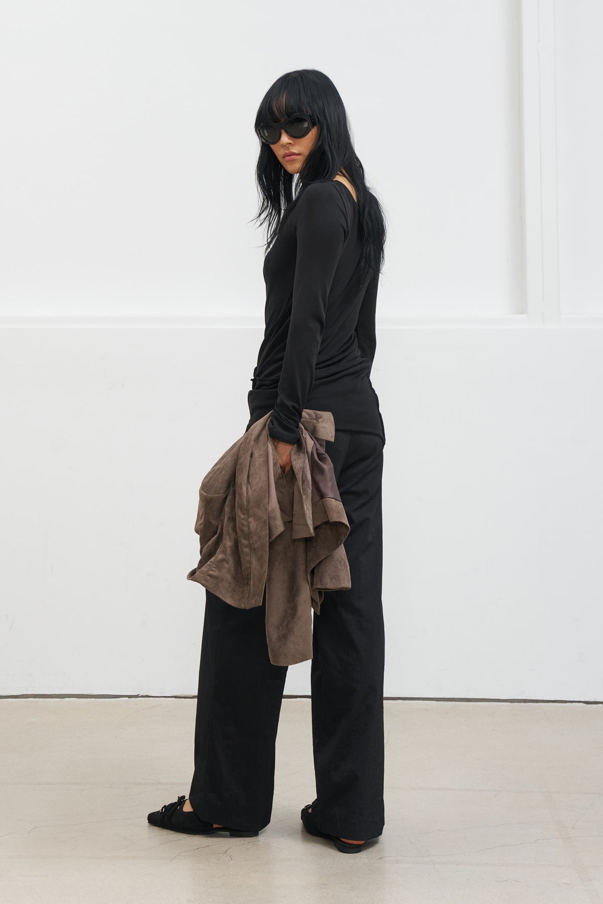 Deinet - Layered Halter Neck Long Sleeve (Black) product image 5 | TRAB K-Fashion Australia