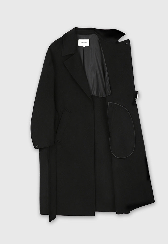 Tonywack - Double-Faced Wool And Cashmere Belted Coat (Black) product image 8 | TRAB K-Fashion Australia