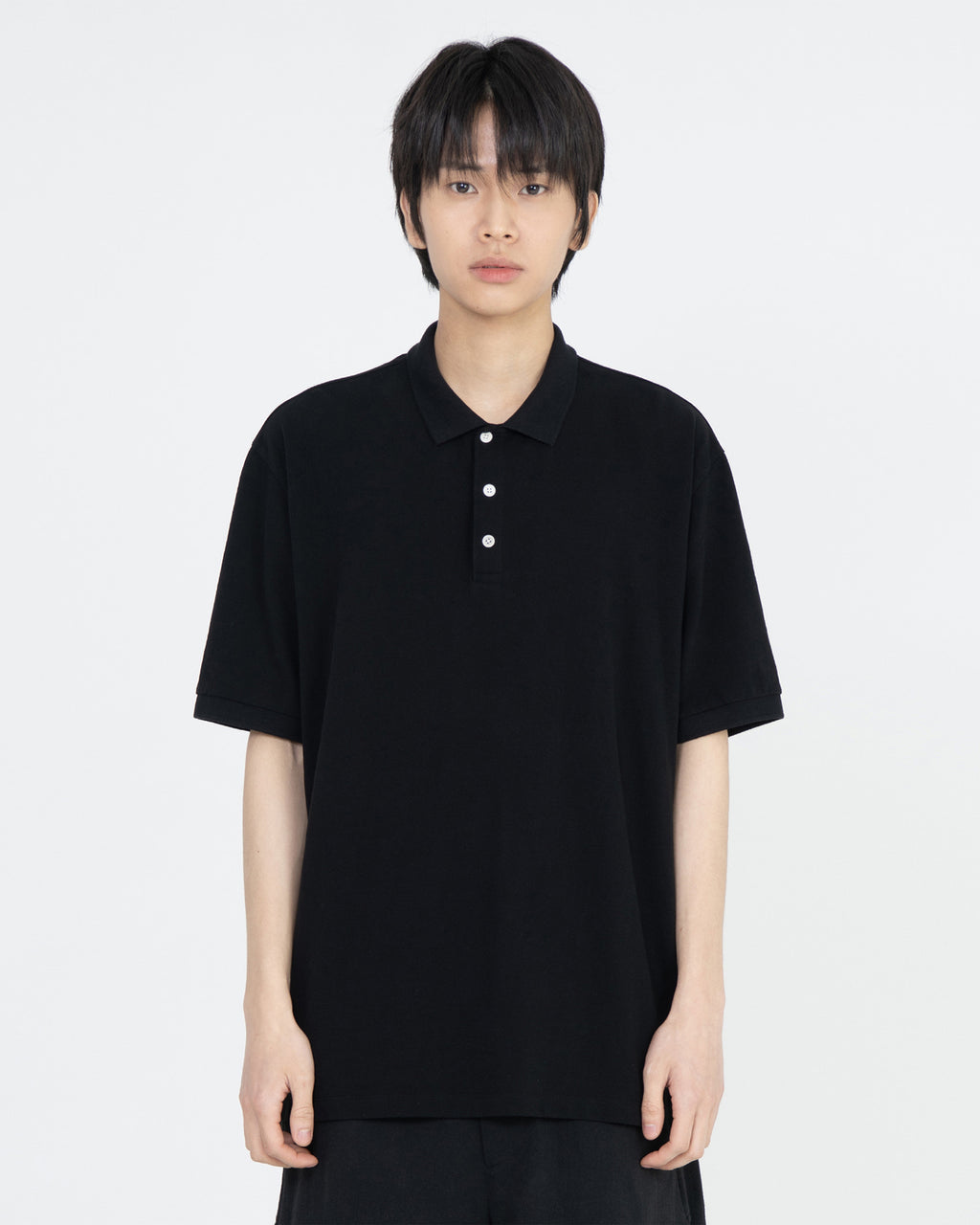 Brownyard - Vintage Cotton Pique Shirt (Black) product image 1 | TRAB K-Fashion Australia