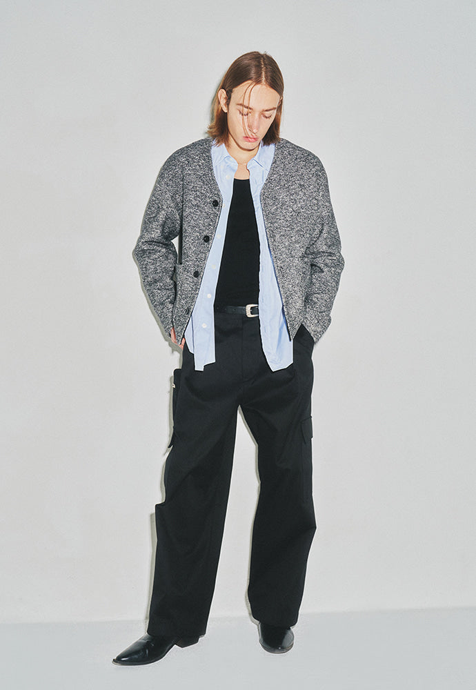 Tonywack - Italian Wool Cotton Tweed Blouson (Tweed Grey) product image 2 | TRAB K-Fashion Australia