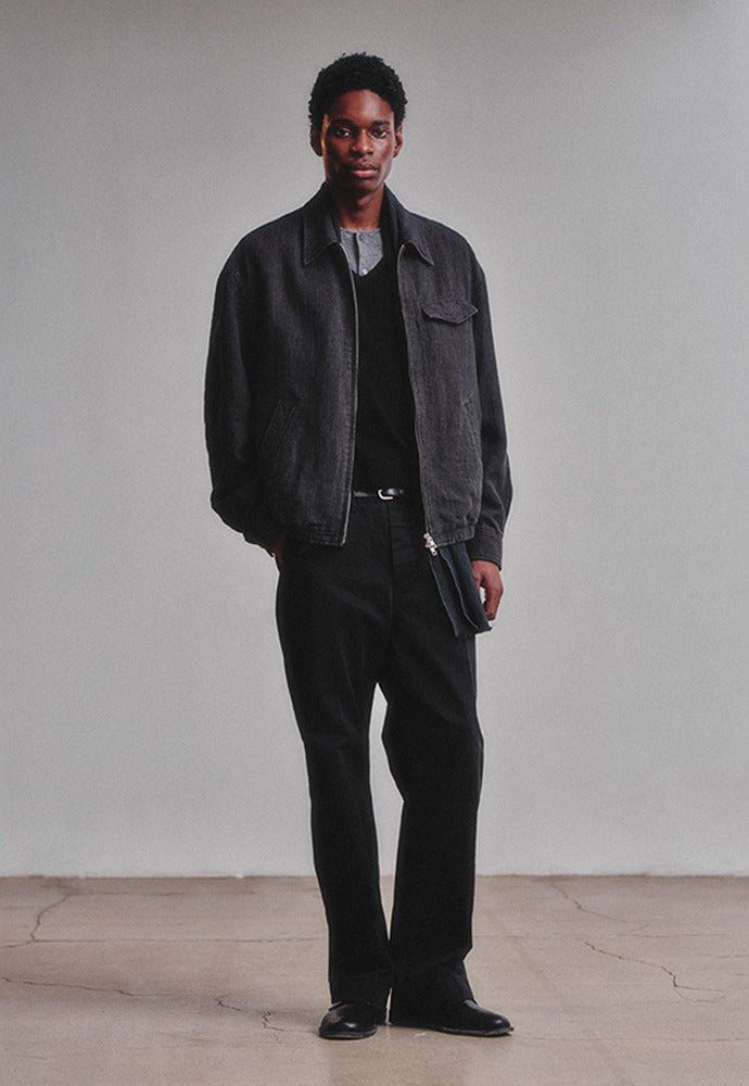 Art if acts - Linen Pocket Blouson (Black) product image 1 | TRAB K-Fashion Australia