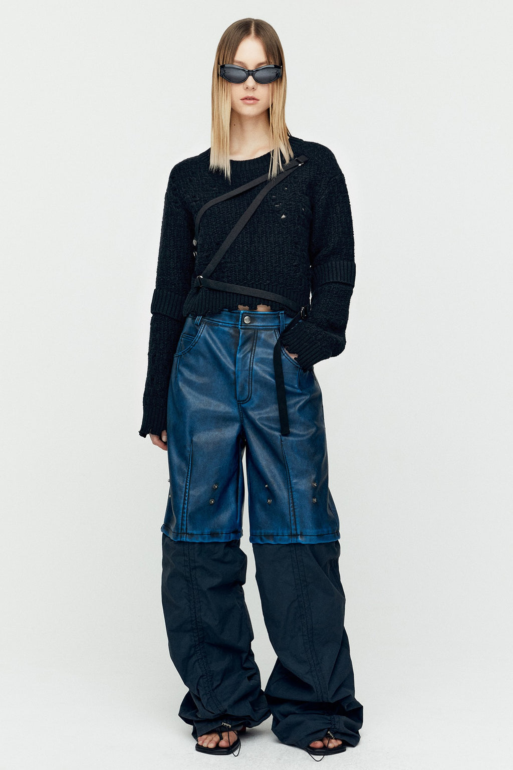 Andersson Bell - Nora Strap Knit Pullover (Black) product image 1 | TRAB K-Fashion Australia