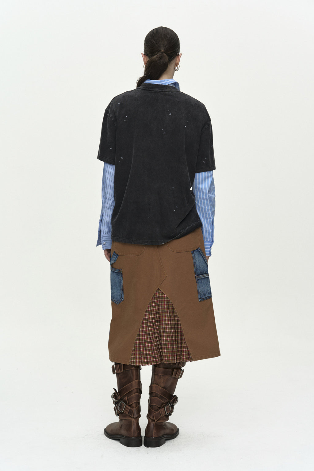 Andersson Bell - [Pre-Order – Ships May 11] Unisex Whale Printed T-Shirt (Charcoal) product image 4 | TRAB K-Fashion Australia