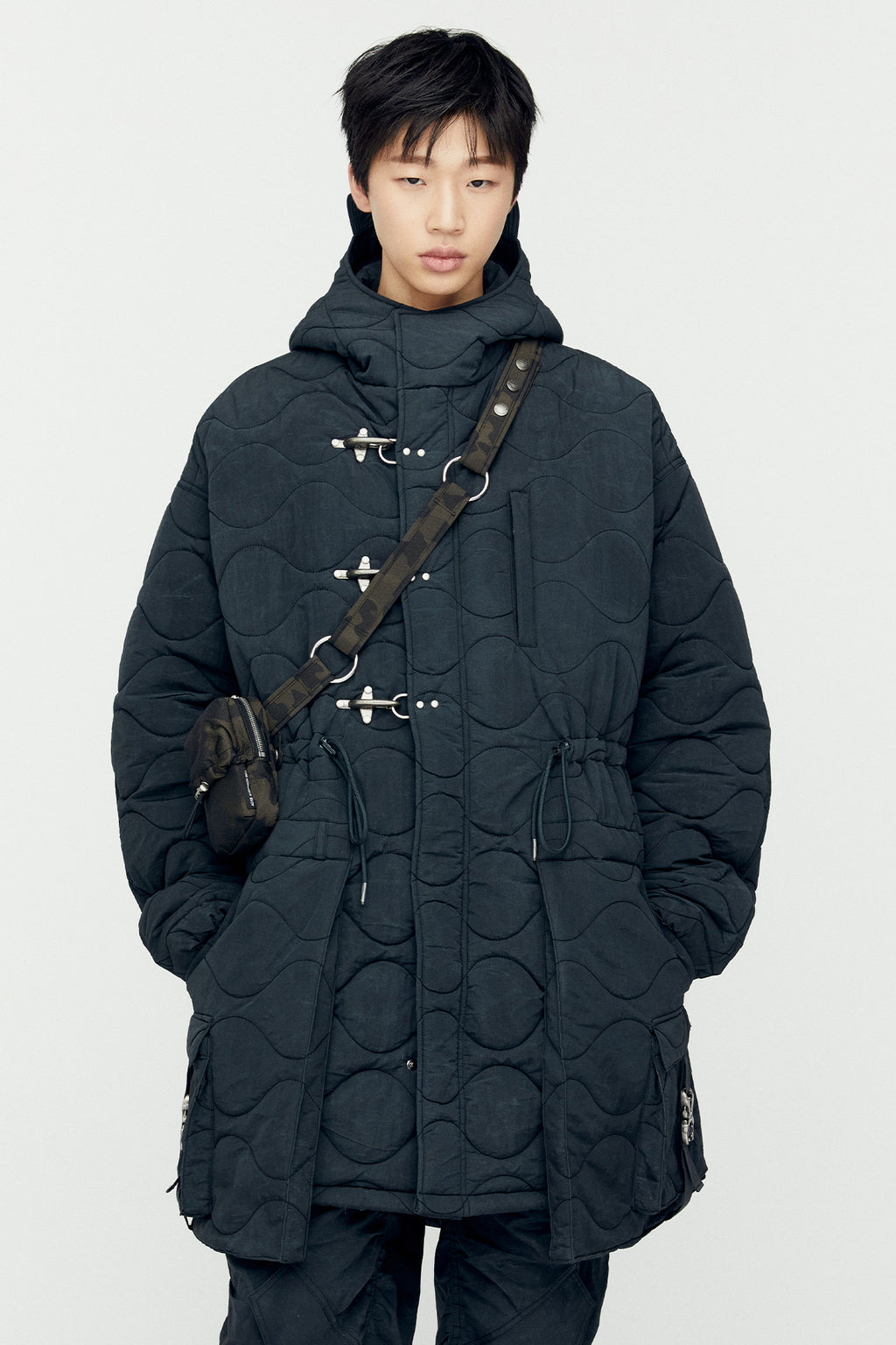 Andersson Bell - Lace-Up Fishtail Parka (Asphalt) product image 6 | TRAB K-Fashion Australia