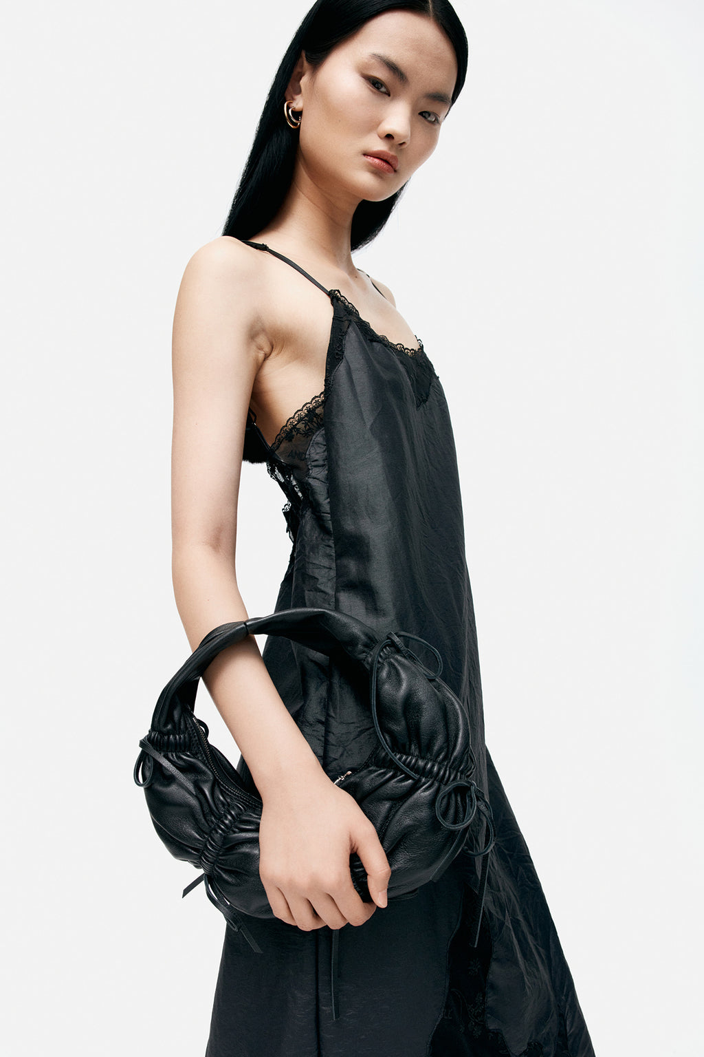 Andersson Bell - Lace Patchwork Slip Dress (Black) product image 3 | TRAB K-Fashion Australia