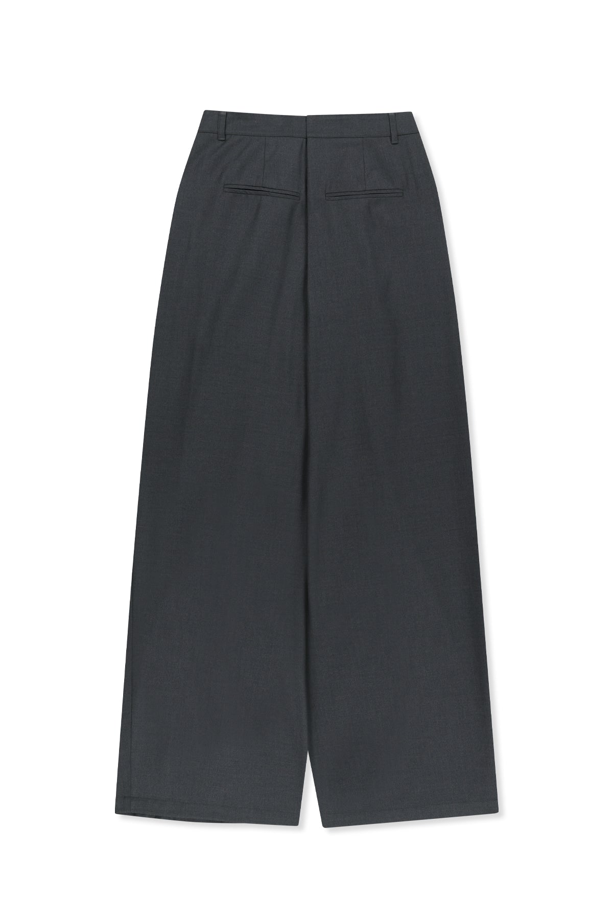 Matin Kim - Double Pleat Cross Waist Trousers (Charcoal) product image 2 | TRAB K-Fashion Australia