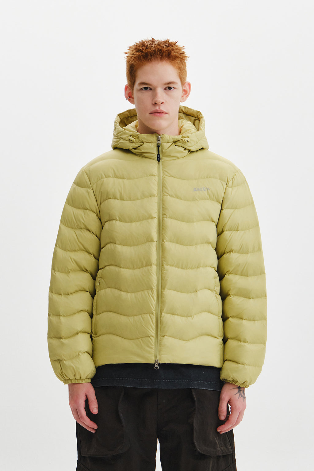 Matin Kim - Flowing Quilted Hoody Down Jumper (Lime) product image 12 | TRAB K-Fashion Australia