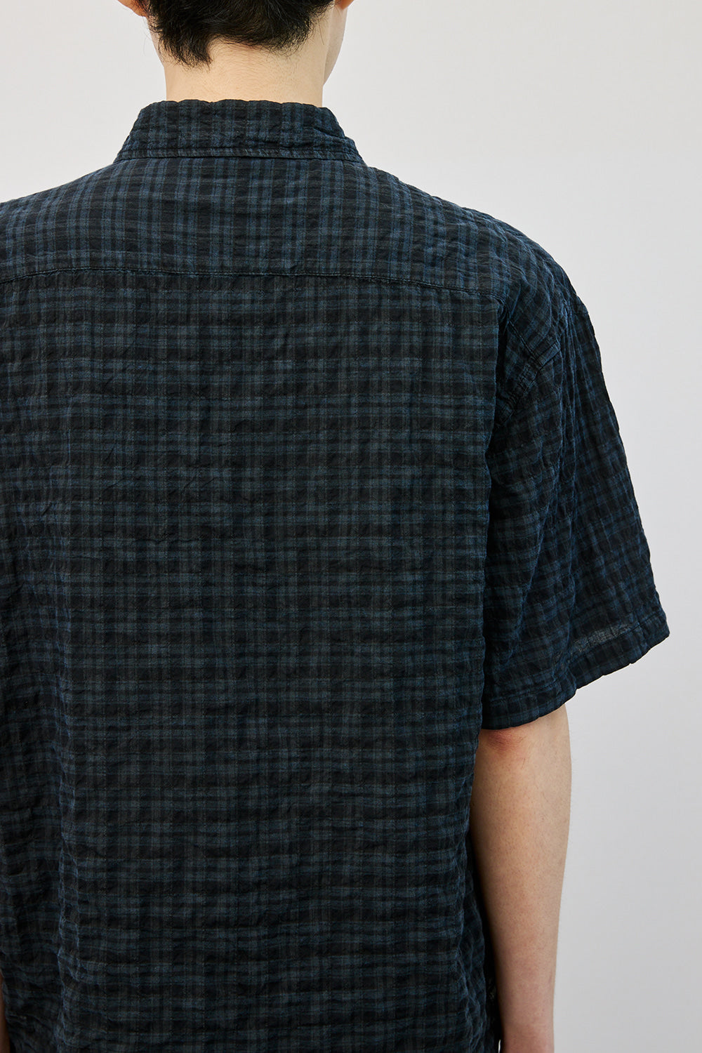 Hatchingroom - Arrow Shirt Over Dyed Check (Blue) product image 14 | TRAB K-Fashion Australia