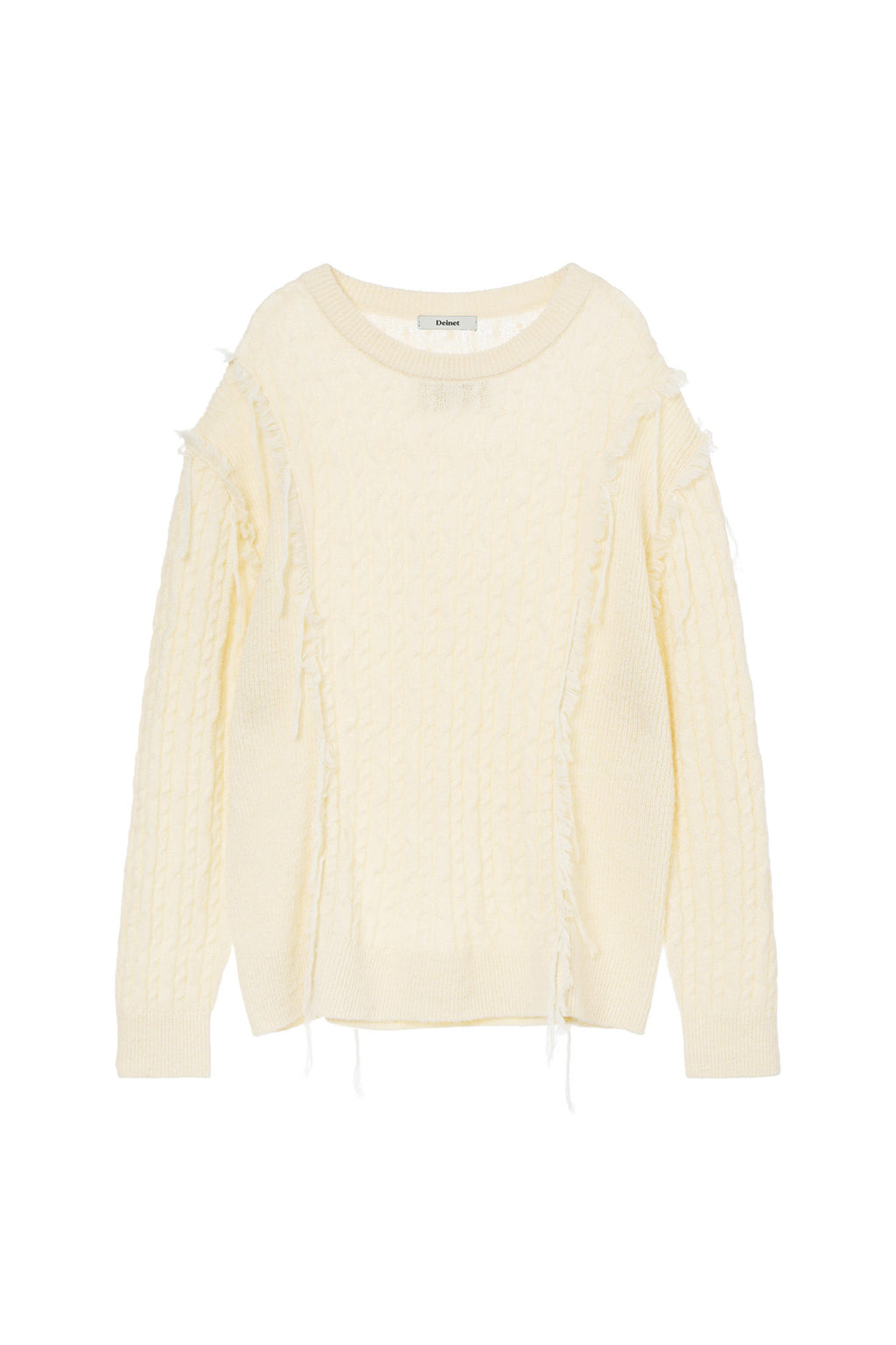 Deinet - Cabled Pullover Knit (Ivory) product image 1 | TRAB K-Fashion Australia