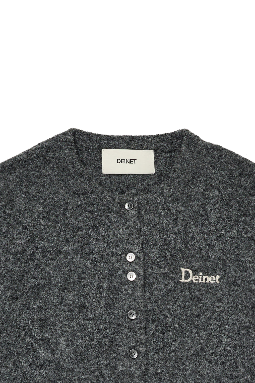 Deinet - Alpaca Round Knit Cardigan (Charcoal) product image 3 | TRAB K-Fashion Australia
