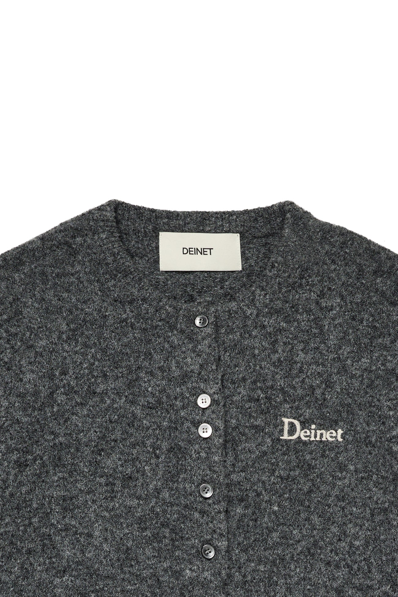 Deinet - Alpaca Round Knit Cardigan (Charcoal) product image 3 | TRAB K-Fashion Australia