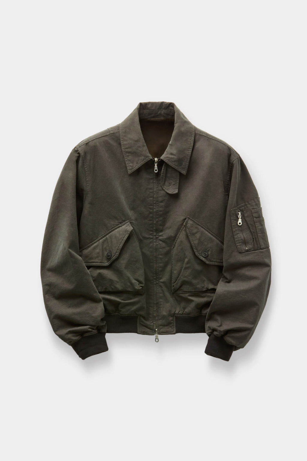 Coor - Dyed Cotton Flight Jumper (Washed Brown) product image 1 | TRAB K-Fashion Australia
