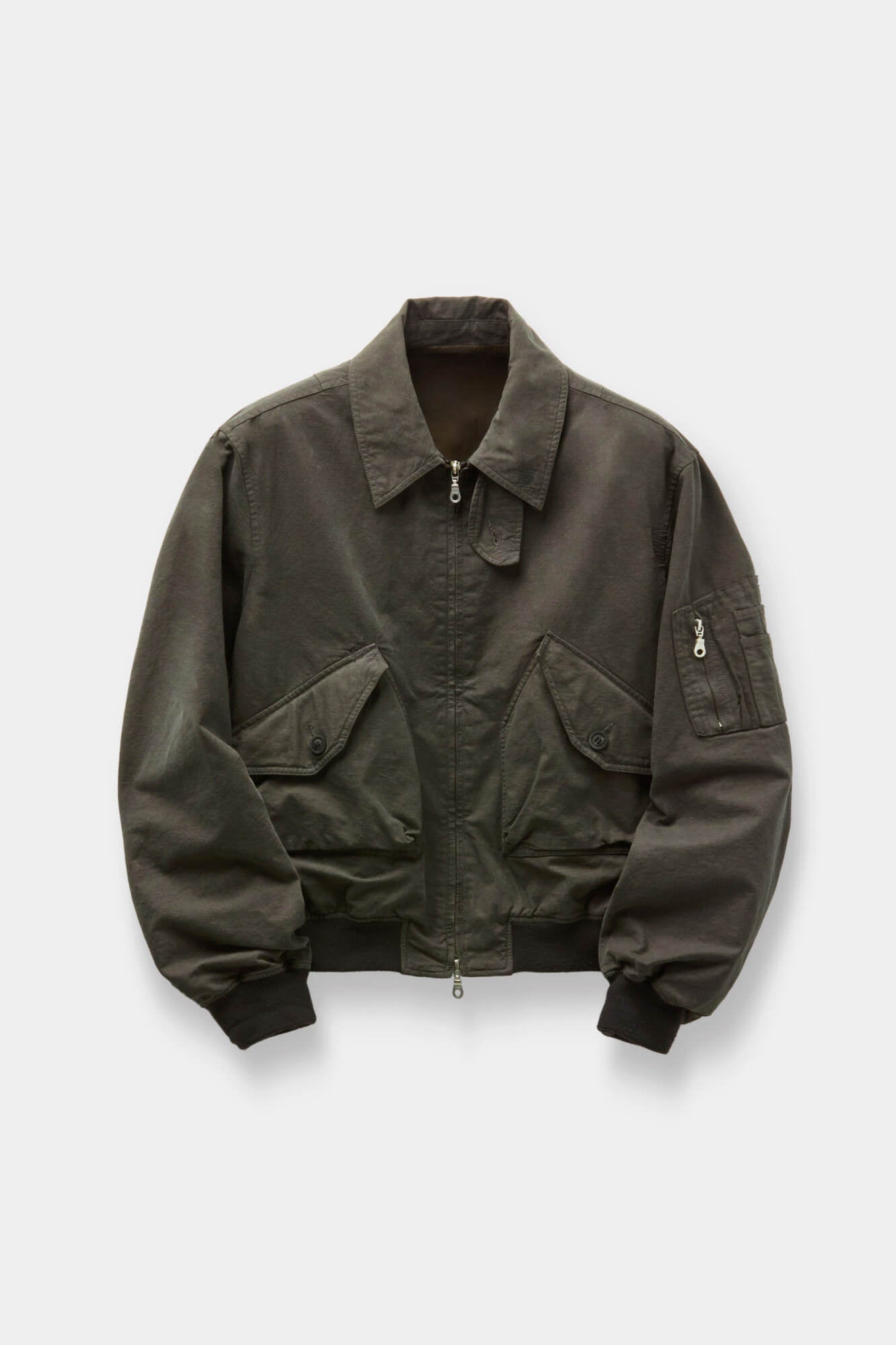 Coor - Dyed Cotton Flight Jumper (Washed Brown) product image 1 | TRAB K-Fashion Australia