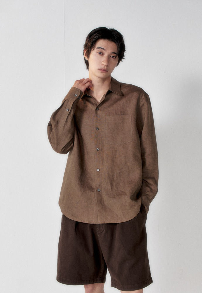 Art if acts - Washed Chino Shorts (Old Brown) product image 1 | TRAB K-Fashion Australia
