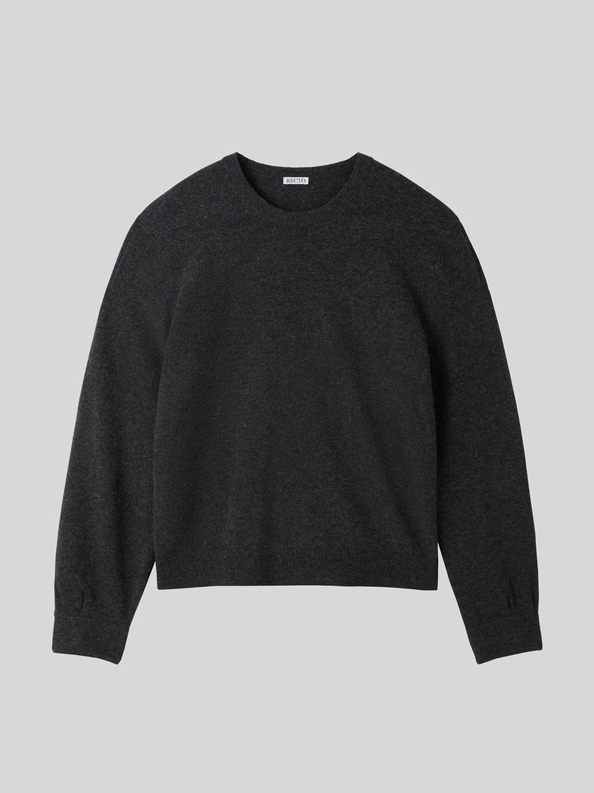 Recto - Shirt Cuffs Detail Knit Top (Charcoal Grey) product image 8 | TRAB K-Fashion Australia