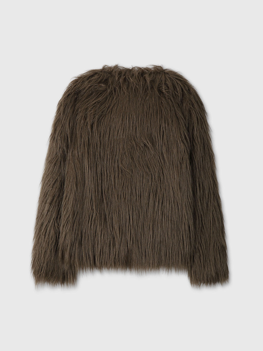 Tonywack - Long Hair Faux Fur Jacket (Brown) product image 8 | TRAB K-Fashion Australia
