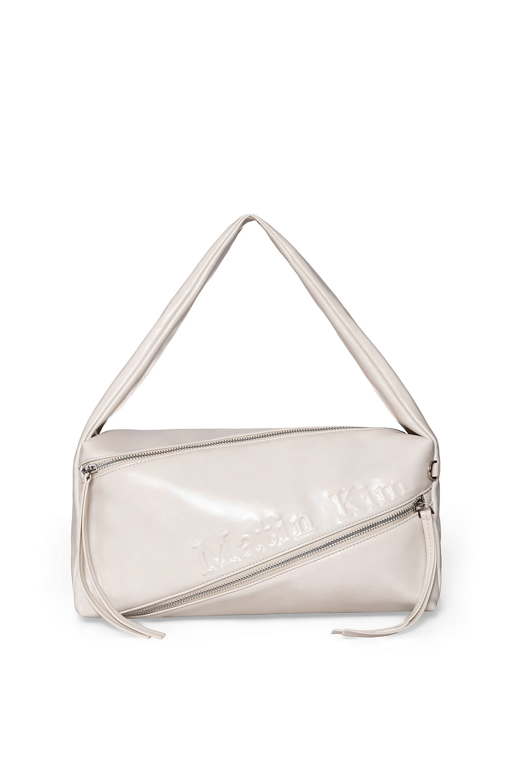 Matin Kim - Padded Diagonal Zipper Bag (Ivory) product image 1 | TRAB K-Fashion Australia